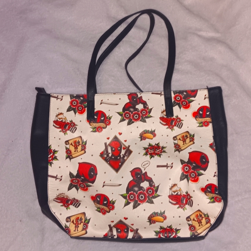 Loungefly Deadpool Tattoo Print Purse Bag Marvel Comics - Picture 2 of 5
